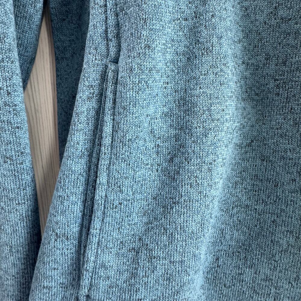 LL Bean Pullover Fleece 1/4 Snap Jacket Mens Blue Medium Regular Slightly Fitted - Picture 2 of 7